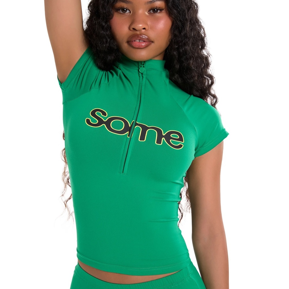 Green Zip-Up Women's Set